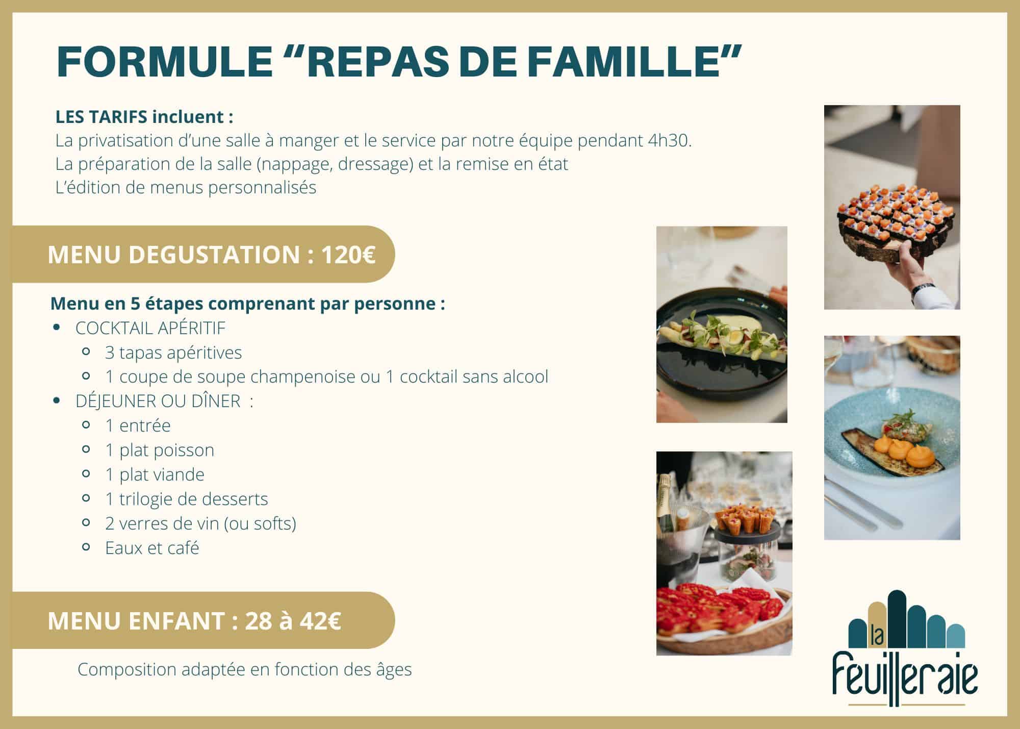 Formule Repas de famille